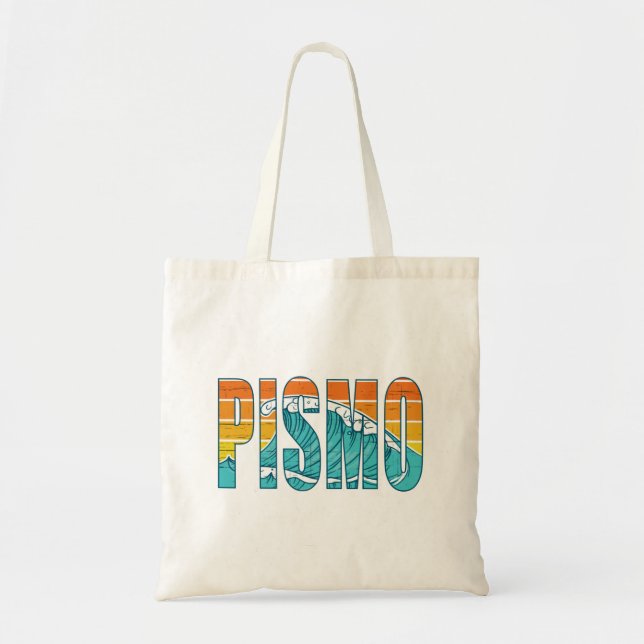 Bolso De Tela Pismo Beach California Surfers T-Shirt (Frente)