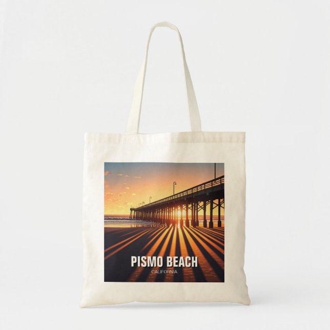 Bolso De Tela Pismo Beach Pier California (Frente)