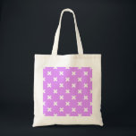Bolso De Tela Pisos de cruz blanca sobre lilac<br><div class="desc">Pisos de cruz blanca sobre lilac</div>