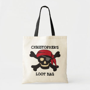 Bolso De Tela Pista de robo para el capitán Skull Pirate o bols