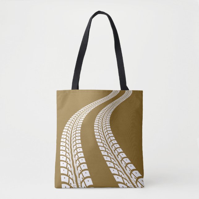 Bolso De Tela Pistas de neumáticos (Anverso)