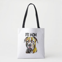 Bolso De Tela Pit Bull Mamá| Amante de los Perros 