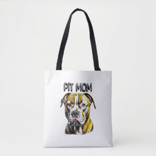 Bolso De Tela Pit Bull Mamá  Amante de los Perros 
