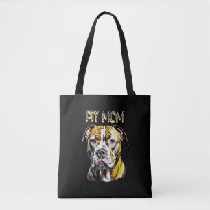 Bolso De Tela Pit Bull Mamá  Amante de los Perros  