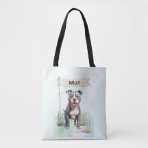 Pit Bull Terrier Acuarela Perro Personalizado