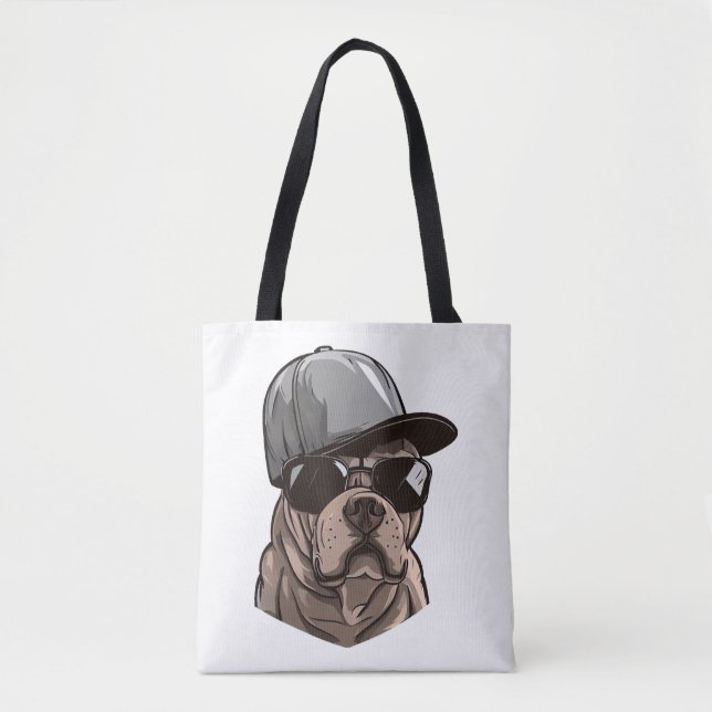 Bolso De Tela Pitbull Gangster (Anverso)
