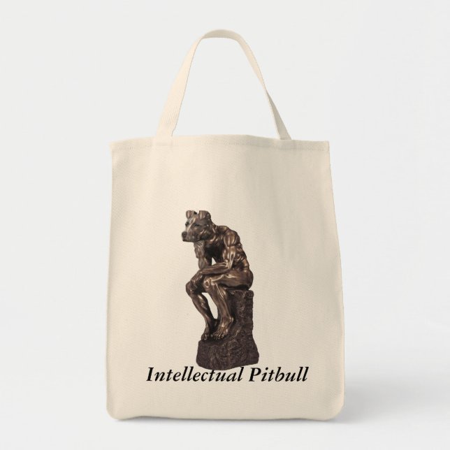 Bolso De Tela Pitbull intelectual (Frente)