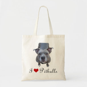 Bolso De Tela Pitbull Love Pitbulls Tote Bag