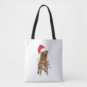 Bolso De Tela Pitbull Merry Christmas Tree Ilumina Funny Pajama 