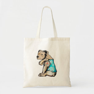 Bolso De Tela Pitbull Perro Me encanta Papá Tatuaje Divertida Fa