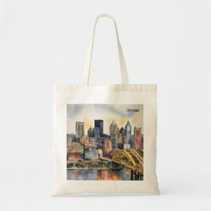 Bolso De Tela Pittsburgh Cityscape