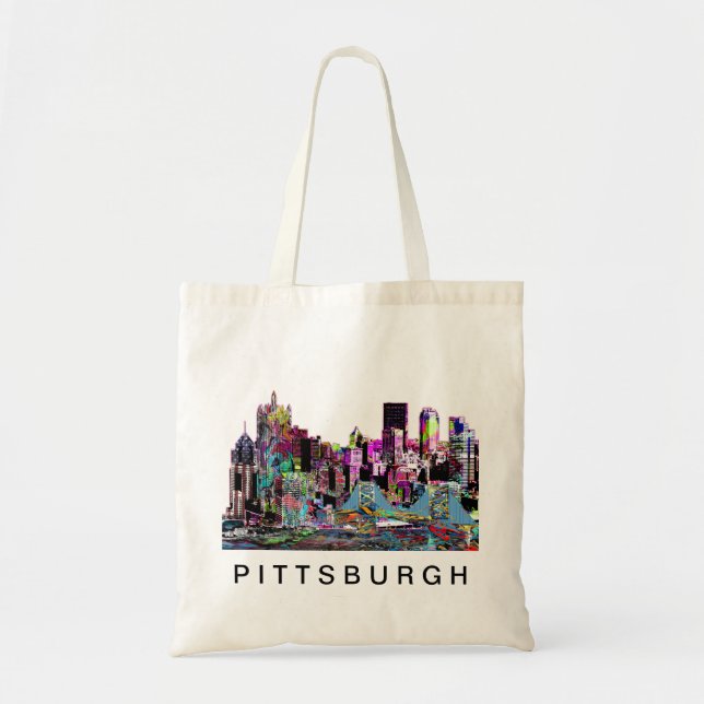 Bolso De Tela Pittsburgh, Pennsylvania en graffiti (Frente)
