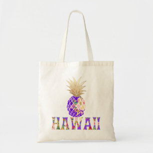 Bolso De Tela PixDezines Aloha Piña + Falso Oro
