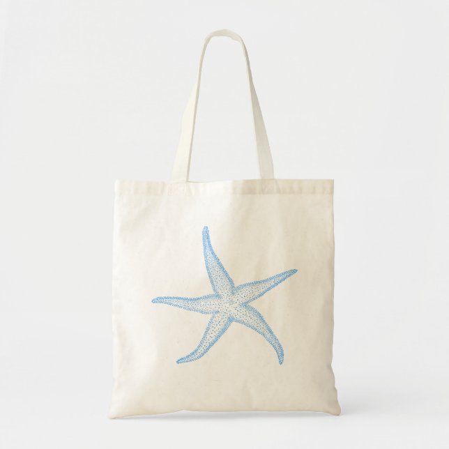 Bolso De Tela PixDezines Blue Starfish (Frente)