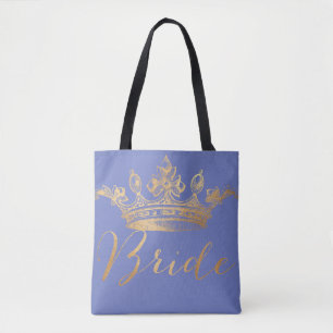 Bolso De Tela PixDezines Bride/Crown/Faux Gold/DIY Color