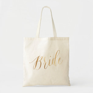 Bolso De Tela PixDezines Bride/Faux Gold Script