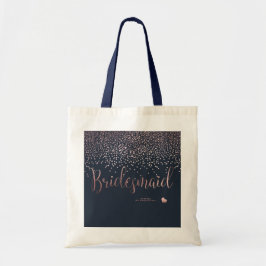 BOLSO DE TELA PIXDEZINES BRIDESMAID FAUX ROSA ORO CONFETTI
