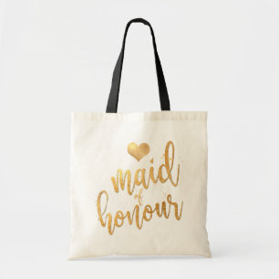 Bolso De Tela PixDezines, empleada de honor/falso guión de oro
