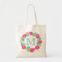 Bolso De Tela PixDezines Hibiscus Lei/Monogramable
