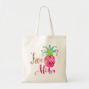 Bolso De Tela PixDezines Live Aloha Pineapple