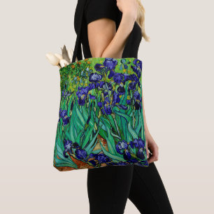 Bolso De Tela PixDezines Van Gogh irises púrpura/St. Remy