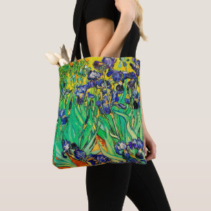 Bolso De Tela PixDezines Van Gogh irises púrpura/St. Remy