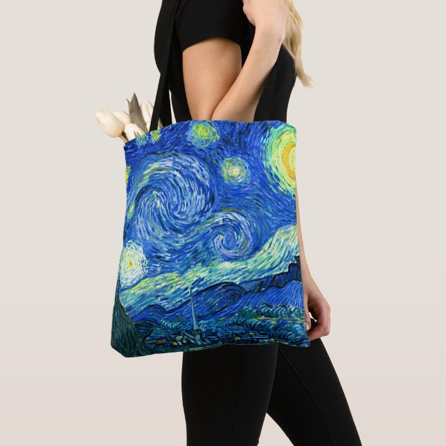 Bolso De Tela PixDezines Van Gogh Starry Night/St. Remy (Detalle)