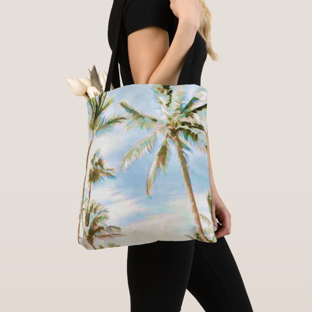 Bolso De Tela PixDezines Vintage Hawaiian Beach/Blue (Detalle)