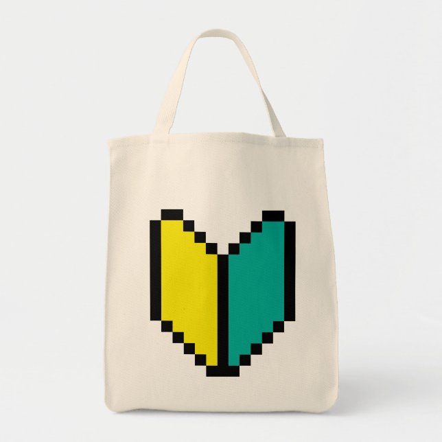 Bolso De Tela Pixel Wakaba de 8 bits/Marca Shoshinsha (Frente)