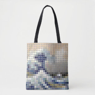 Bolso De Tela Pixeldot "The Great Wave"