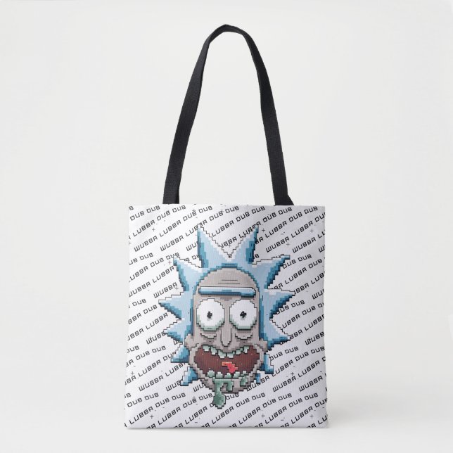 Bolso De Tela Pixelverse Rick Drooling Head (Anverso)