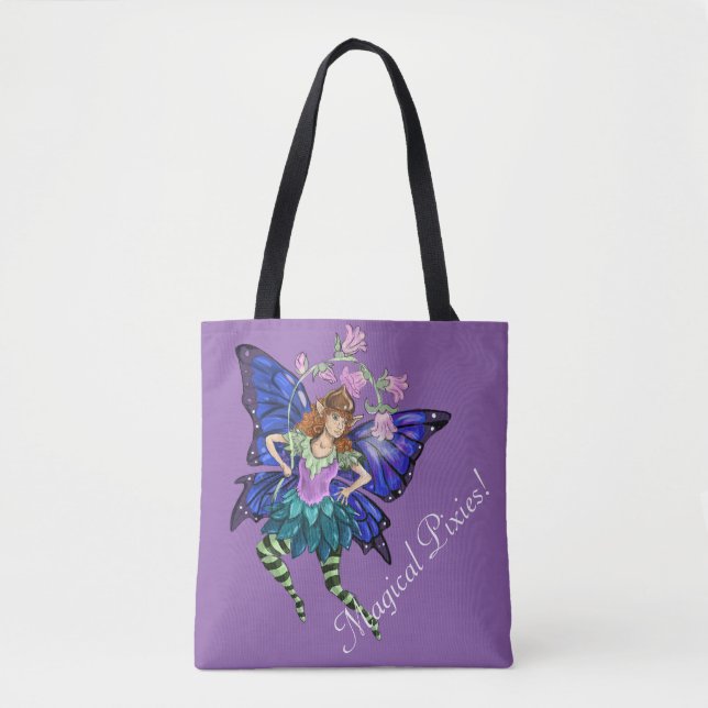 Bolso De Tela Pixie alado azul (Anverso)