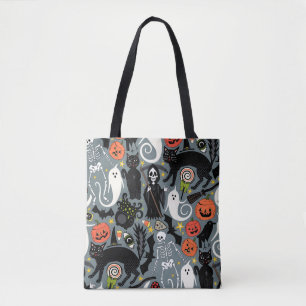 Bolso De Tela pizarra de halloween retro