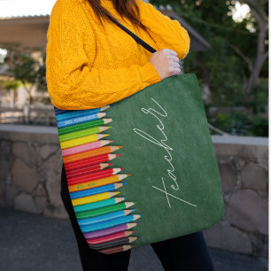 Bolso De Tela Pizarra Personalizada de Profesor Mono