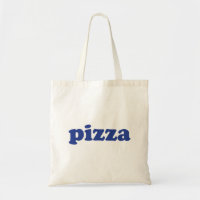 Pizza blue modern typography funny cool