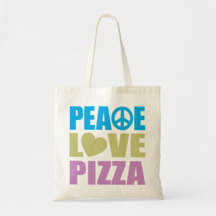 Bolso De Tela Pizza del amor de la paz