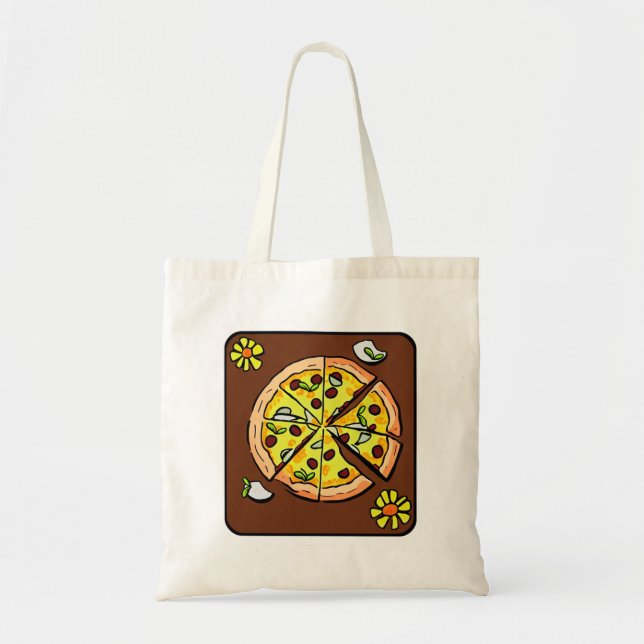 Bolso De Tela Pizza Love (Frente)