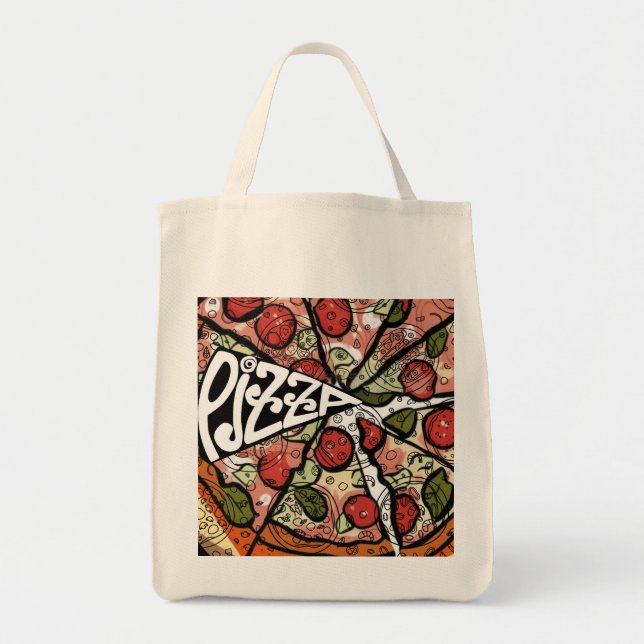 Bolso De Tela Pizza Pie (Frente)