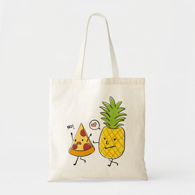 Bolso De Tela Pizza piña (Frente)