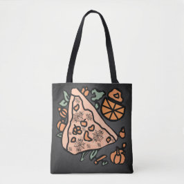 Bolso De Tela Pizza Retro con giro de calabaza