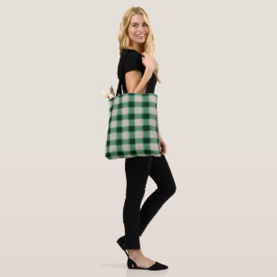 Bolso De Tela Placa de crema verde