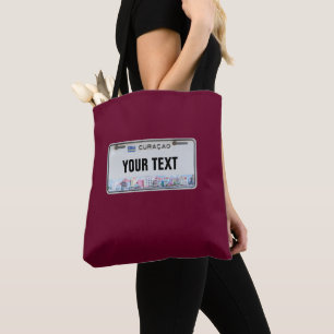 Bolso De Tela Placa de licencia de Curazao (personalizable)