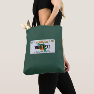 Bolso De Tela Placa de licencia de Florida (personalizable)