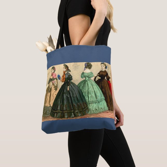Bolso De Tela Placa de moda alemana de 1861 (Detalle)