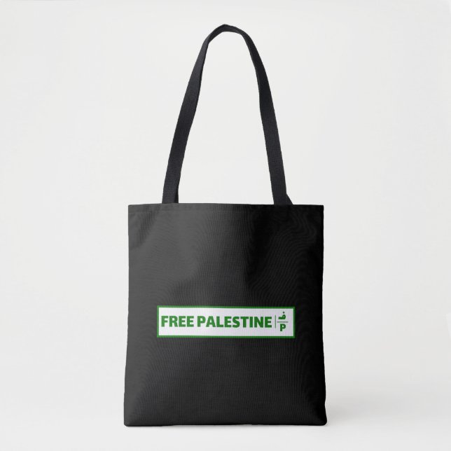 Bolso De Tela Placa de registro de autos palestinos - Palestina  (Anverso)