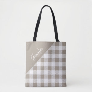 Bolso De Tela Placa de tazas modernas personalizada