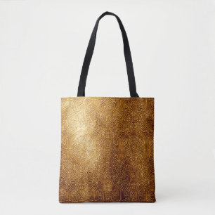 Bolso De Tela Placa Metalizado Ornate Classic