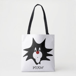 Bolso De Tela Placa para gato negro