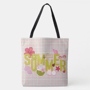 Bolso De Tela Plaid de verano