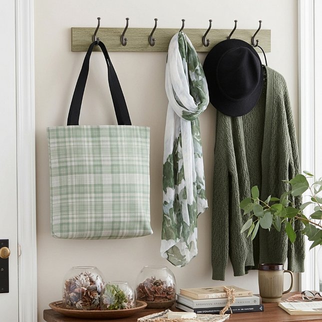 Bolso De Tela Plaid verde salvia claro (Subido por el creador)